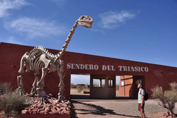 Entrada para a 'Trilha do Triássico', no Parque Nacional Talampaya, na Argentina